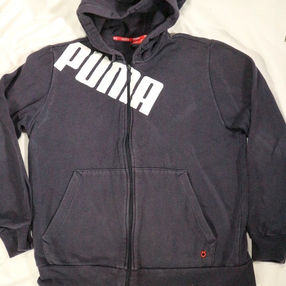 PUMA Oversize Logo Zip Up Hoodie Size MEDIUM Men - Picture 1 of 9